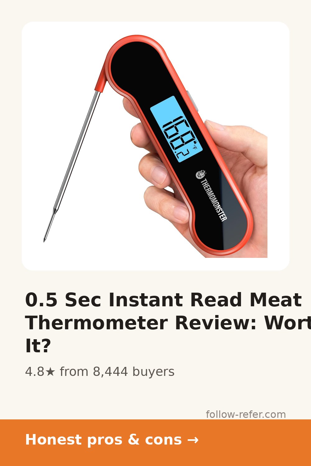 0.5 Sec Instant Read Meat Thermometer Review: Worth It?