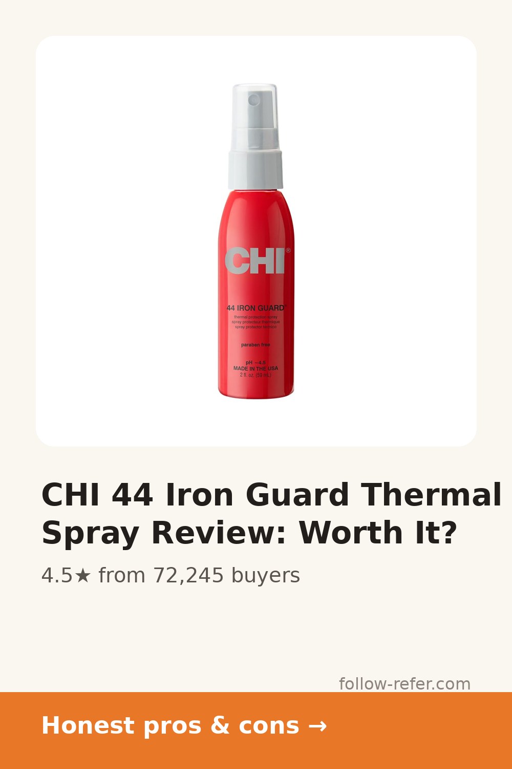 CHI 44 Iron Guard Thermal Spray Review: Worth It?